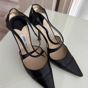 Jimmy Choo Black Strappy Heels